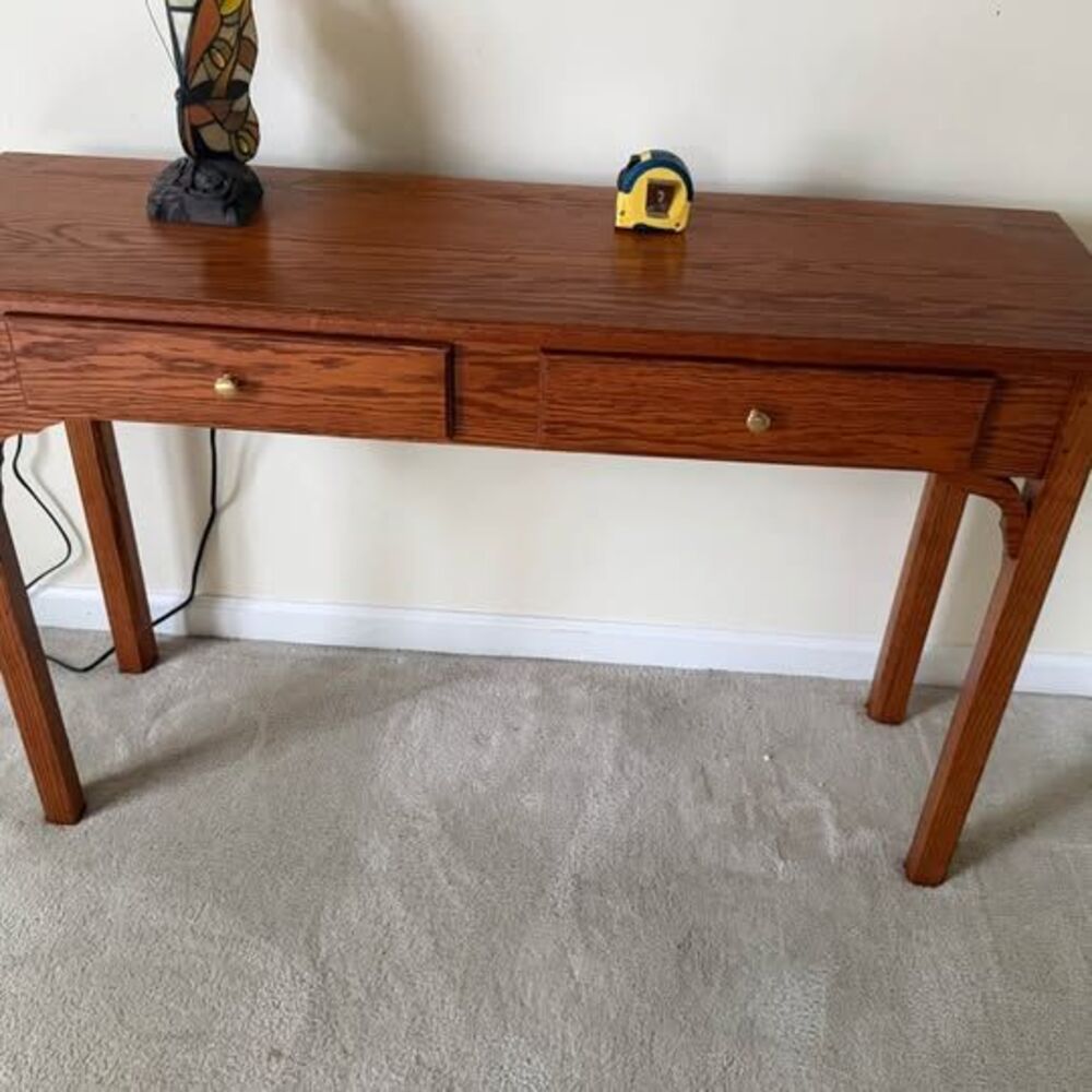 Side board sofa table- OAK 48x 15 x 30” high